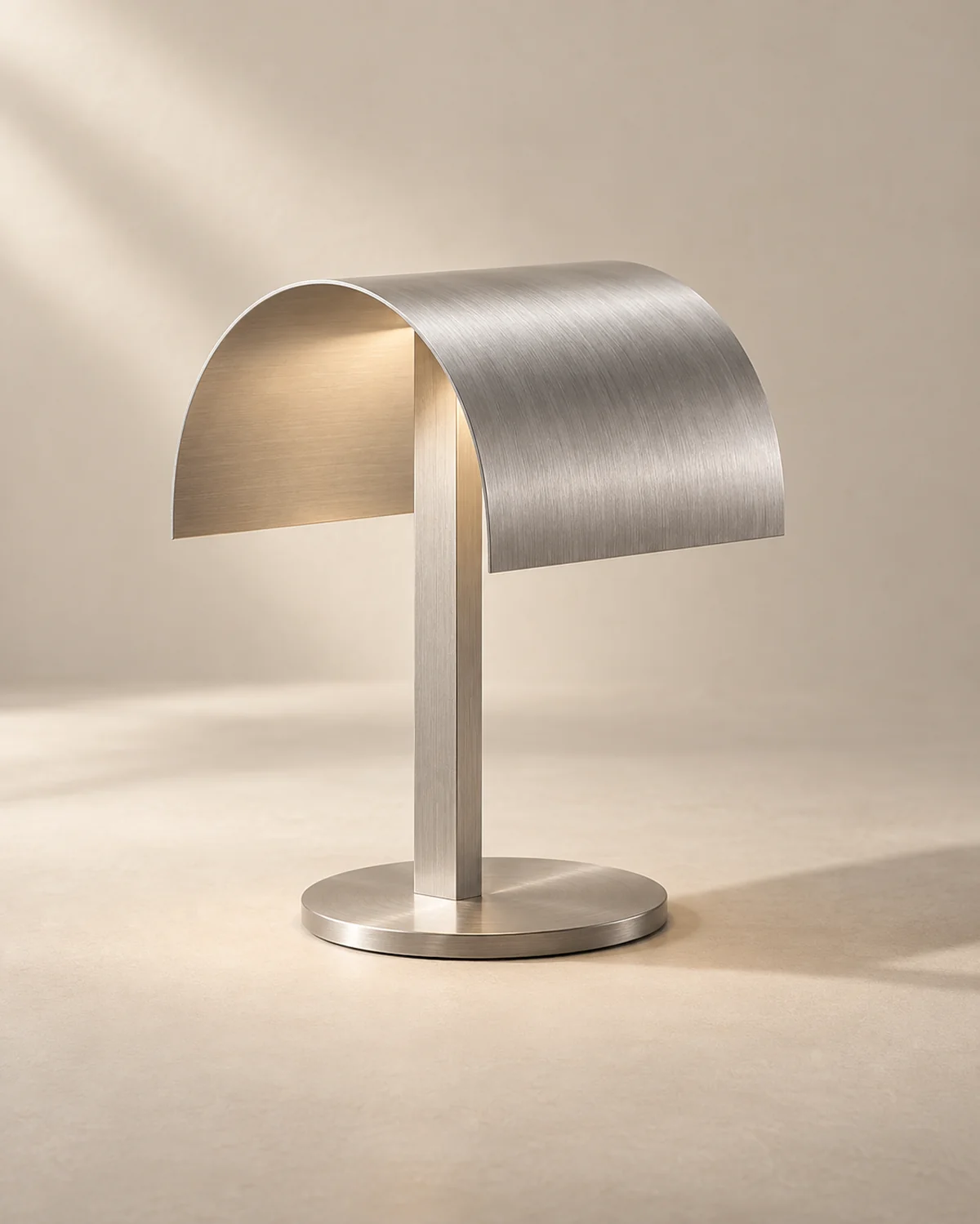 Fold table light in Brushed aluminium